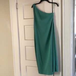 Gap Ribbed One Shoulder Dress- Teal